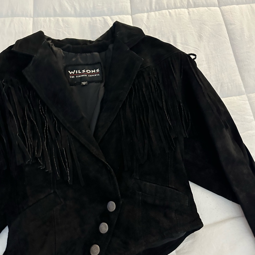 ❌SOLD❌Vintage Wilsons Suede Leather Fringe Jacket